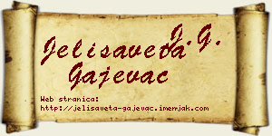 Jelisaveta Gajevac vizit kartica